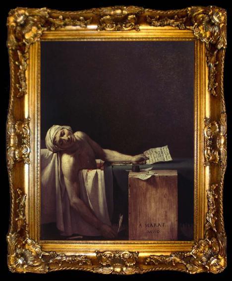 framed  Jacques-Louis David marars dod, ta009-2